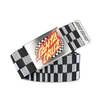 Santa Cruz Oval Check Flame Web Belt - Beat Check