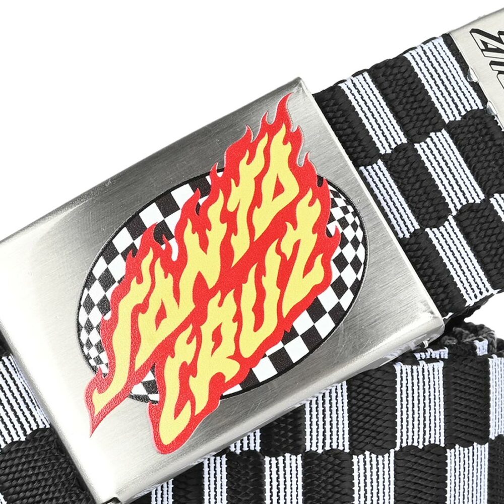 Santa Cruz Oval Check Flame Web Belt - Beat Check