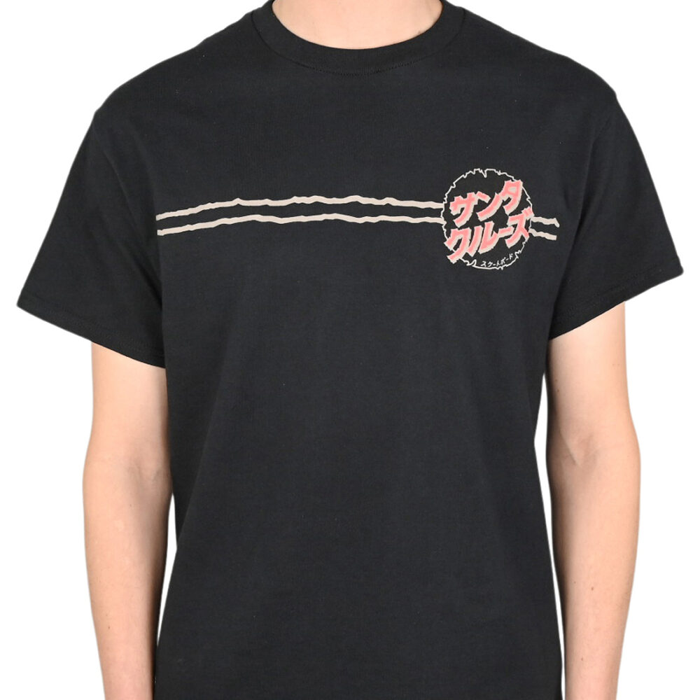 Santa Cruz vs Godzilla Destroyer Stripes S/S T-Shirt - Black
