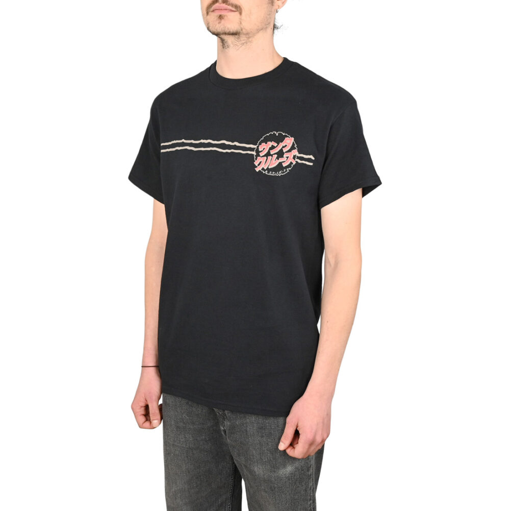 Santa Cruz vs Godzilla Destroyer Stripes S/S T-Shirt - Black
