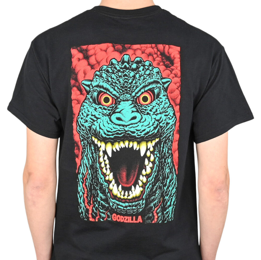 Santa Cruz vs Godzilla Destroyer Stripes S/S T-Shirt - Black