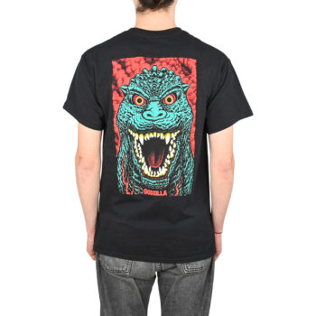 Santa Cruz vs Godzilla Destroyer Stripes S/S T-Shirt - Black