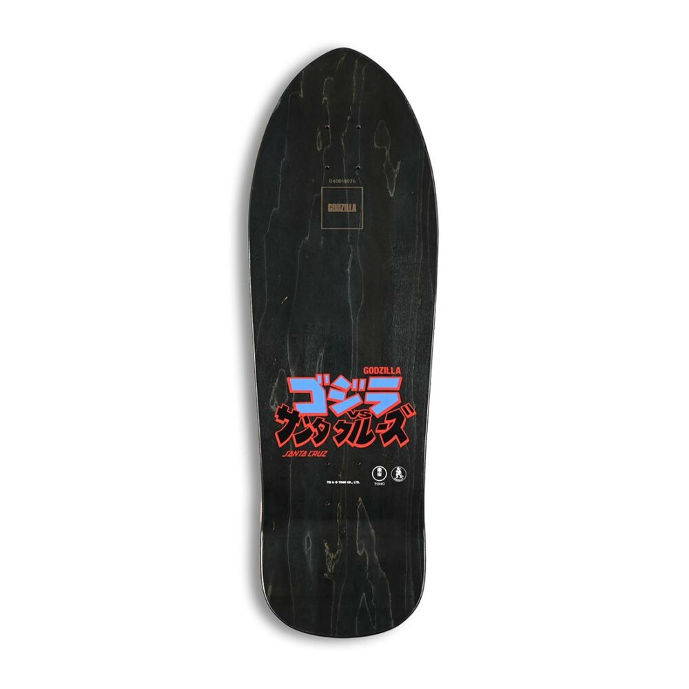 Santa Cruz vs Godzilla Jr. Natas 9.89" Skateboard Deck