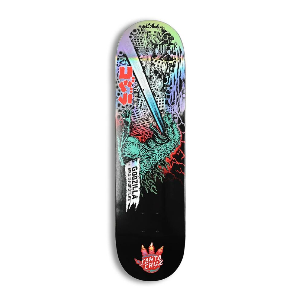 Santa Cruz vs Godzilla O'Brien Reaper 8.25" Skateboard Deck