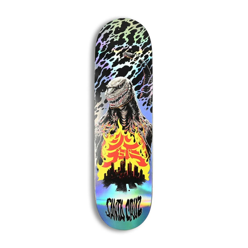 Santa Cruz vs Godzilla Shin Knox Firepit 8.5" Skateboard Deck