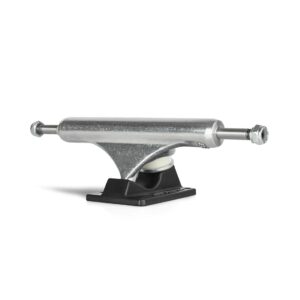 Slappy ST1 Hollow Low 8" Skateboard Trucks (Pair) - Polished Silver/Black