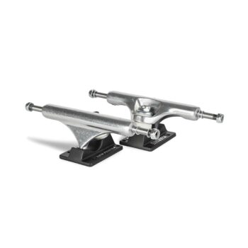 Slappy ST1 Hollow Low 8.25" Skateboard Trucks (Pair) - Polished Silver/Black