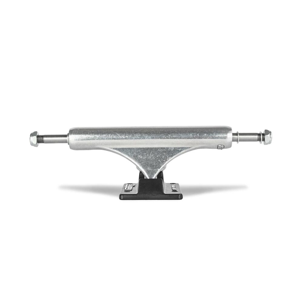 Slappy ST1 Hollow Low 8.25" Skateboard Trucks (Pair) - Polished Silver/Black