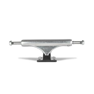 Slappy ST1 Hollow Low 8" Skateboard Trucks (Pair) - Polished Silver/Black