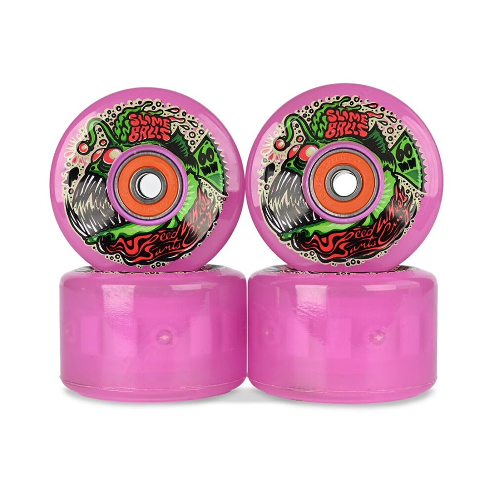 Slime Balls Angler Light Ups OG Slime 78a 60mm Skateboard Wheels - Purple (Copy)