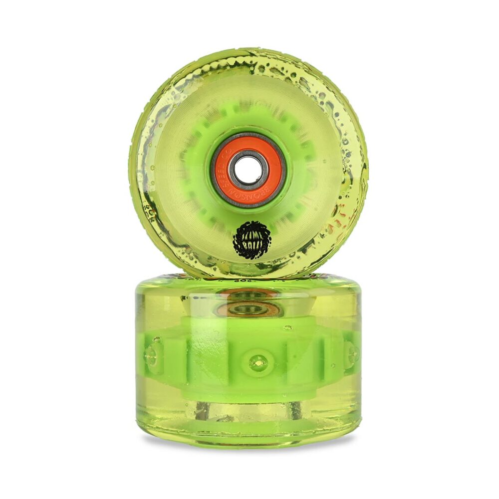 Slime Balls Angler Light Ups OG Slime 78a 66mm Skateboard Wheels - Neon Green