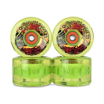 Slime Balls Angler Light Ups OG Slime 78a 66mm Skateboard Wheels - Neon Green
