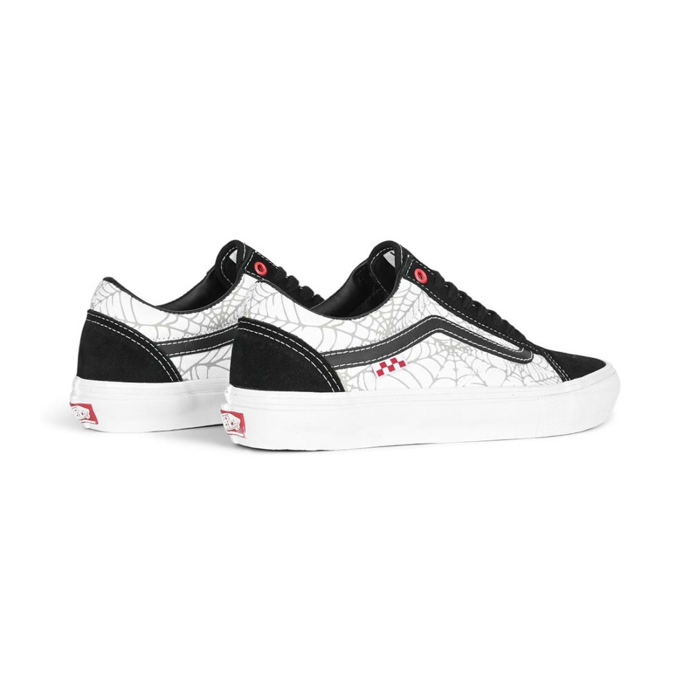 Vans Old Skool Skate Shoes - Black Widow Spider/White/Red