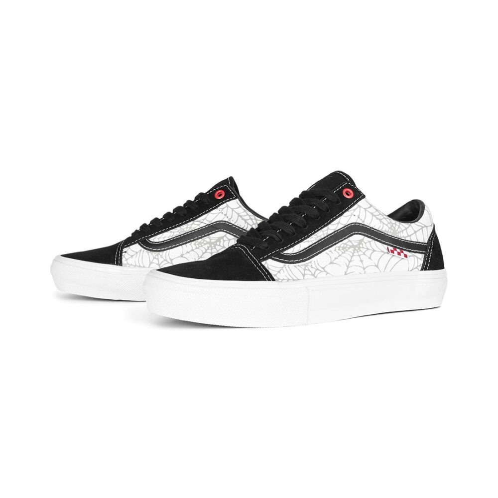 Vans Old Skool Skate Shoes - Black Widow Spider/White/Red