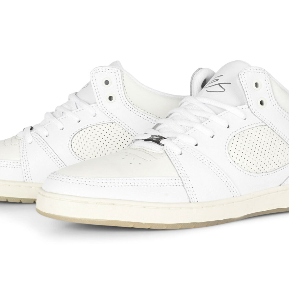 eS Accel Slim Mid Skate Shoes - White/Light Grey
