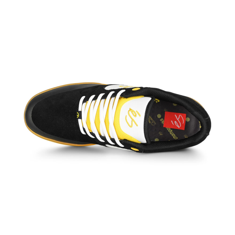 eS x Chomp On Kicks Swift 1.5 Skate Shoes - Black/White/Yellow