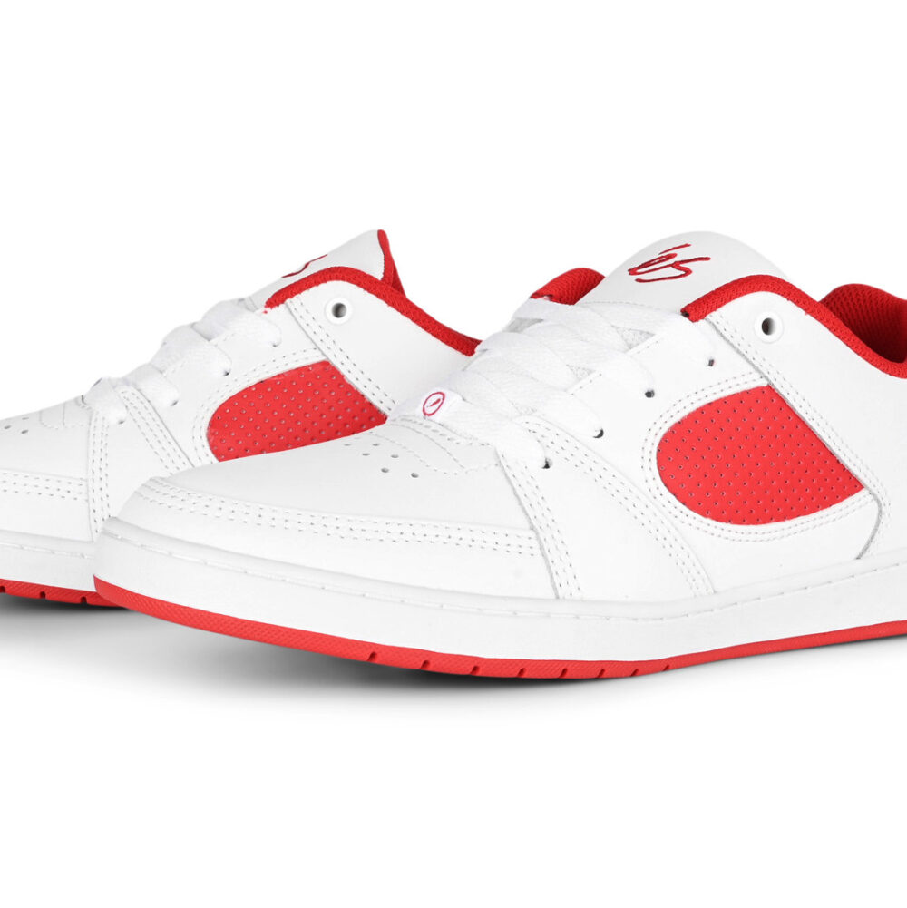 eS x Go Skate Day Accel Slim Skate Shoes - White/Red