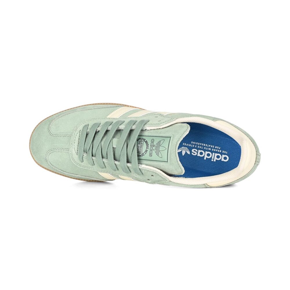 Adidas Samba ADV Skate Shoes - Silver Green/Wonder White/Gold Metallic