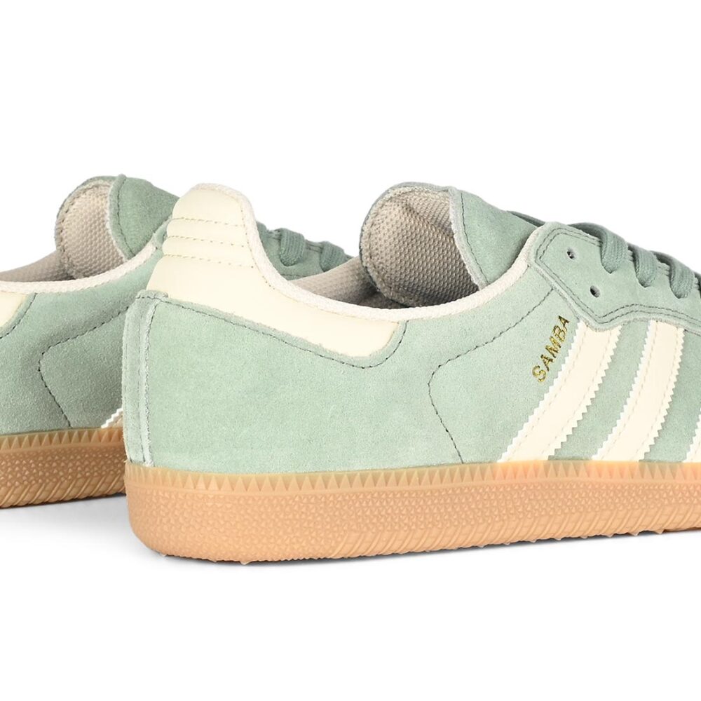 Adidas Samba ADV Skate Shoes - Silver Green/Wonder White/Gold Metallic