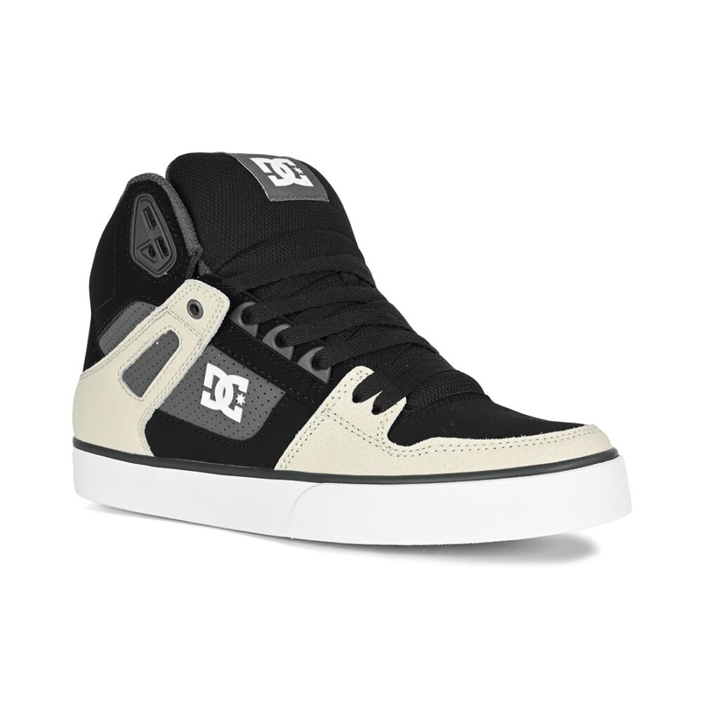 DC Pure High Top WC Skate Shoes - Black/Grey/Brown