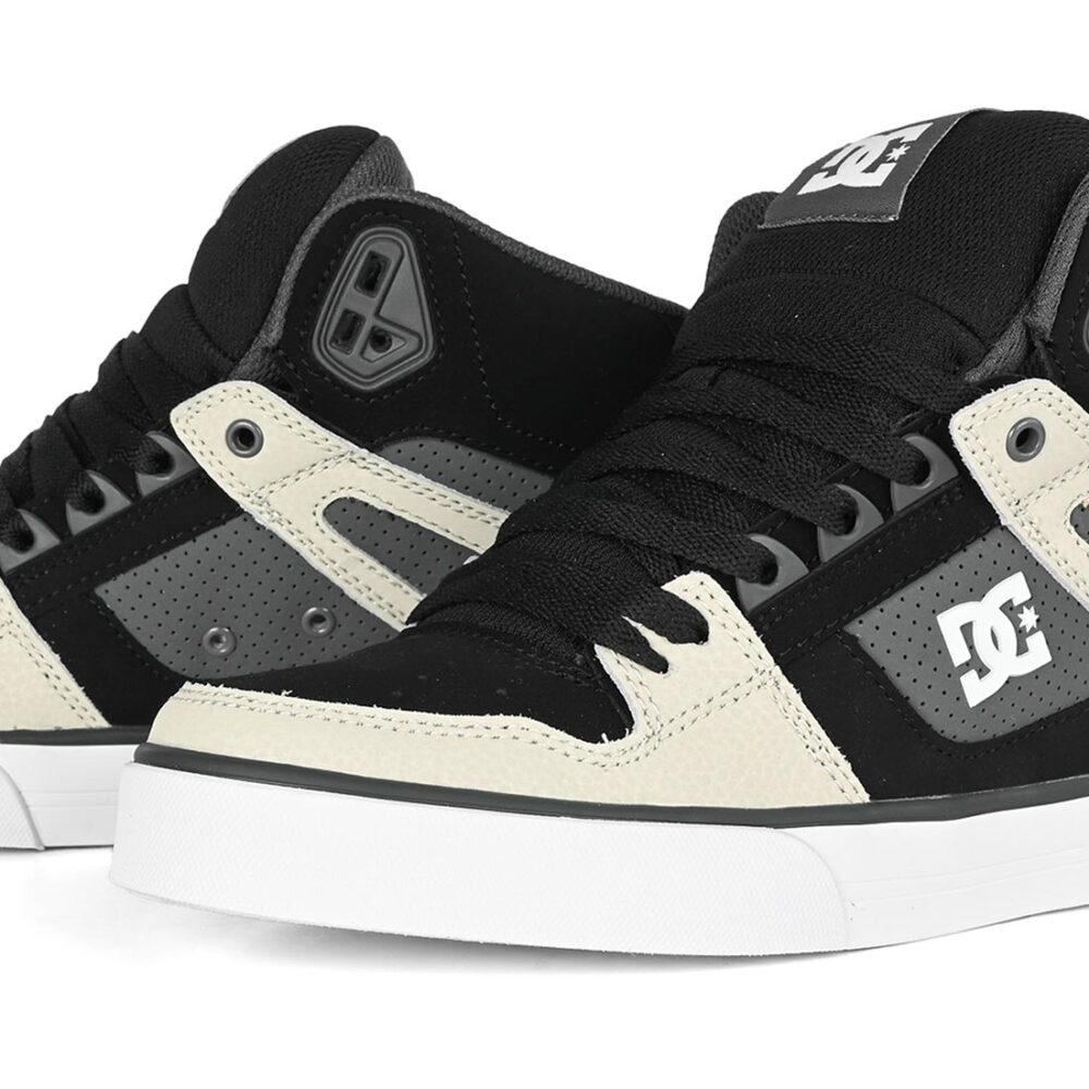 DC Pure High Top WC Skate Shoes - Black/Grey/Brown
