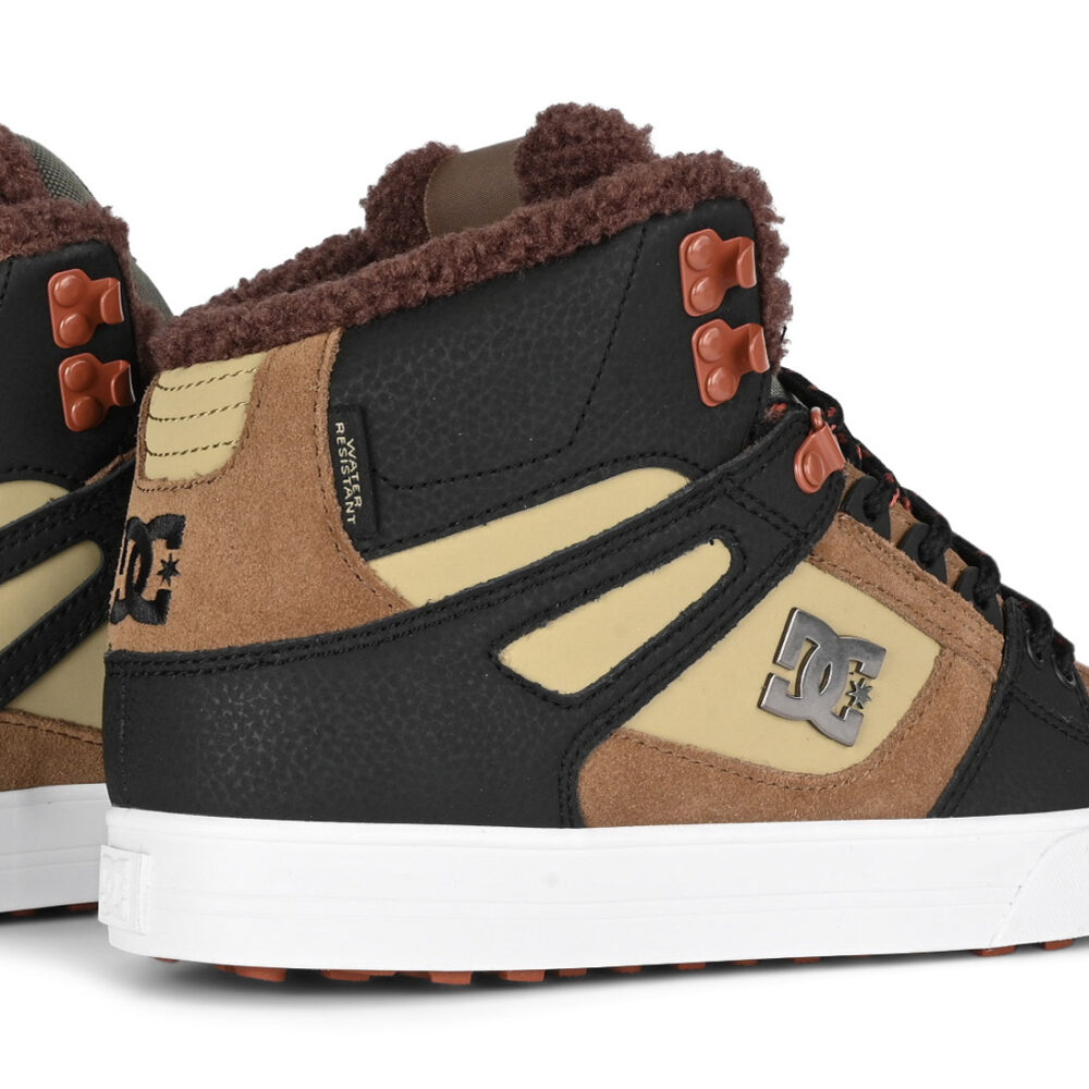 DC Pure High Top WC WNT Winterised Skate Shoes - Brown/Brown/Green