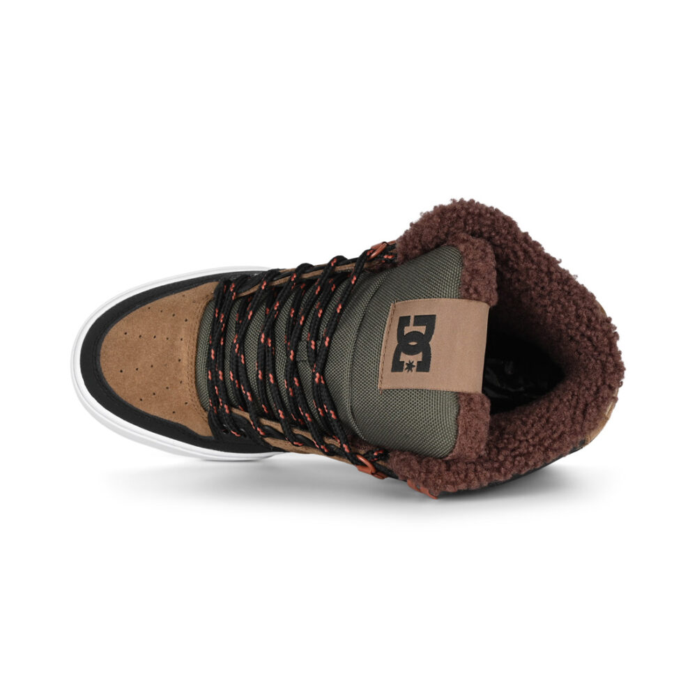 DC Pure High Top WC WNT Winterised Skate Shoes - Brown/Brown/Green