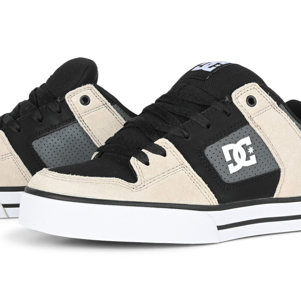 DC Pure Skate Shoes - Black/Grey/Brown