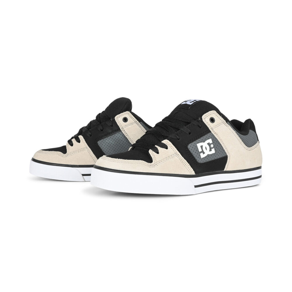 DC Pure Skate Shoes - Black/Grey/Brown