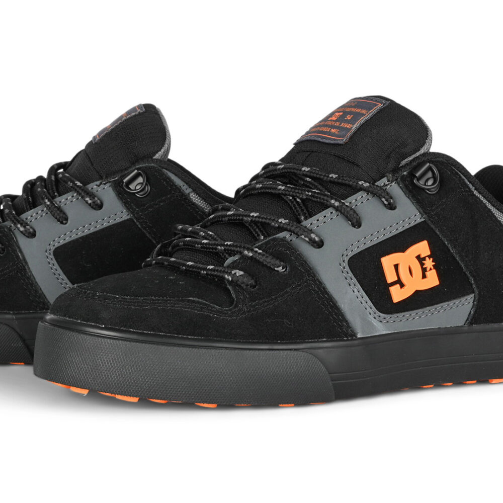 DC Pure WNT Winterised Skate Shoes - Grey/Black/Orange
