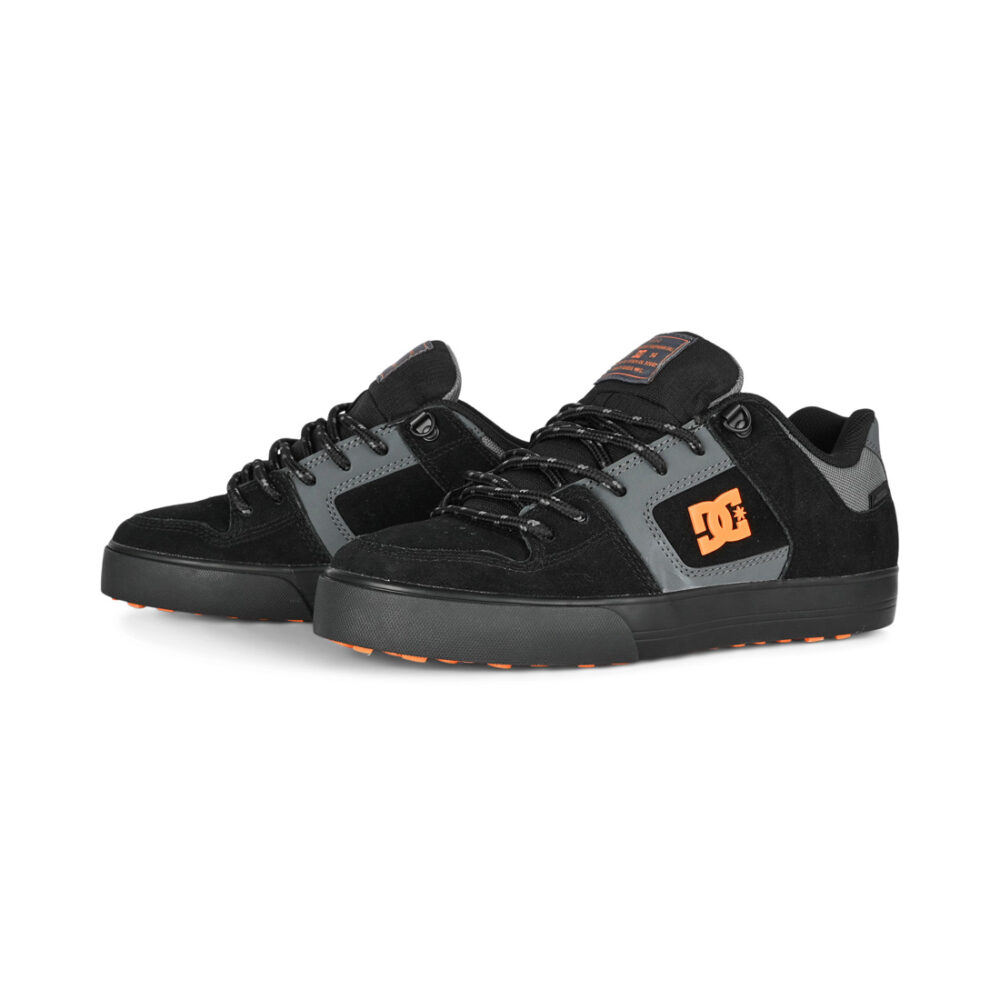 DC Pure WNT Winterised Skate Shoes - Grey/Black/Orange
