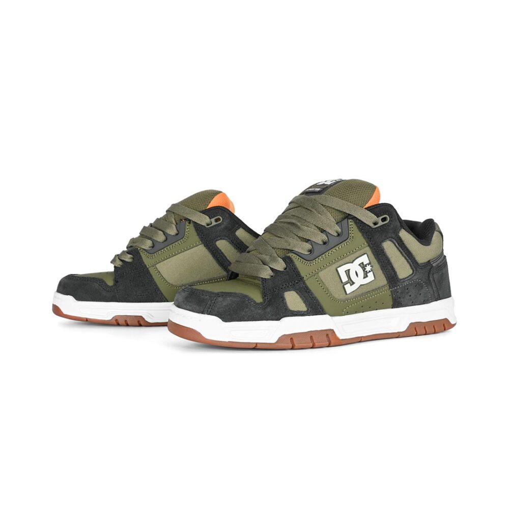 DC Stag Skate Shoes - Dark Green/Olive
