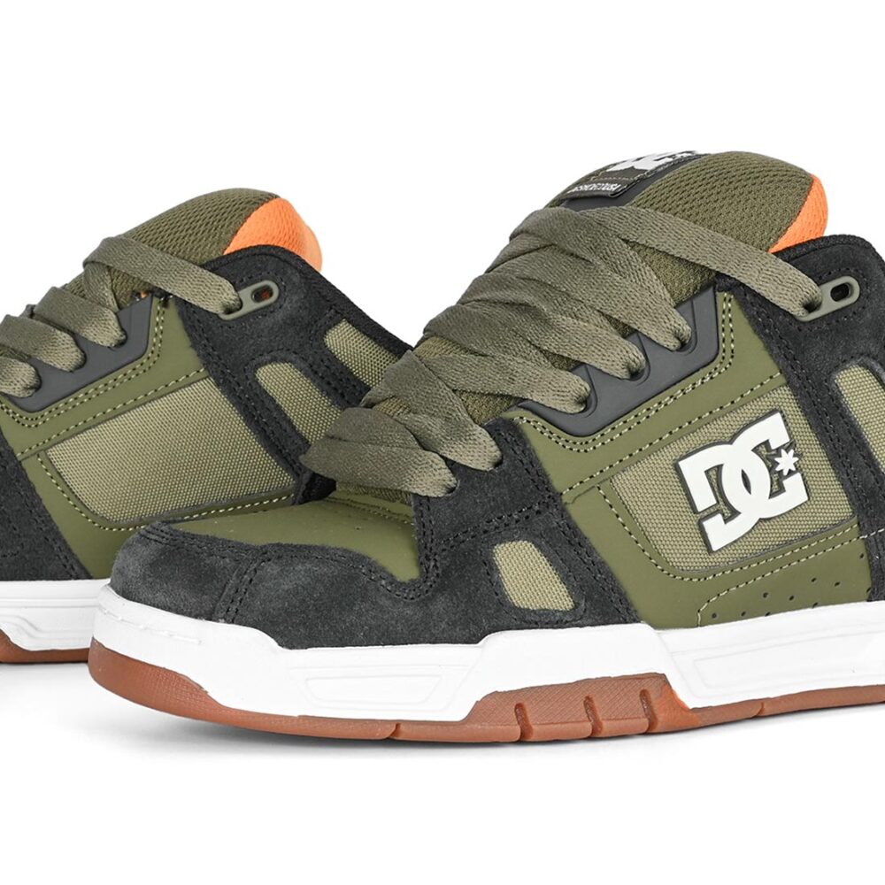 DC Stag Skate Shoes - Dark Green/Olive