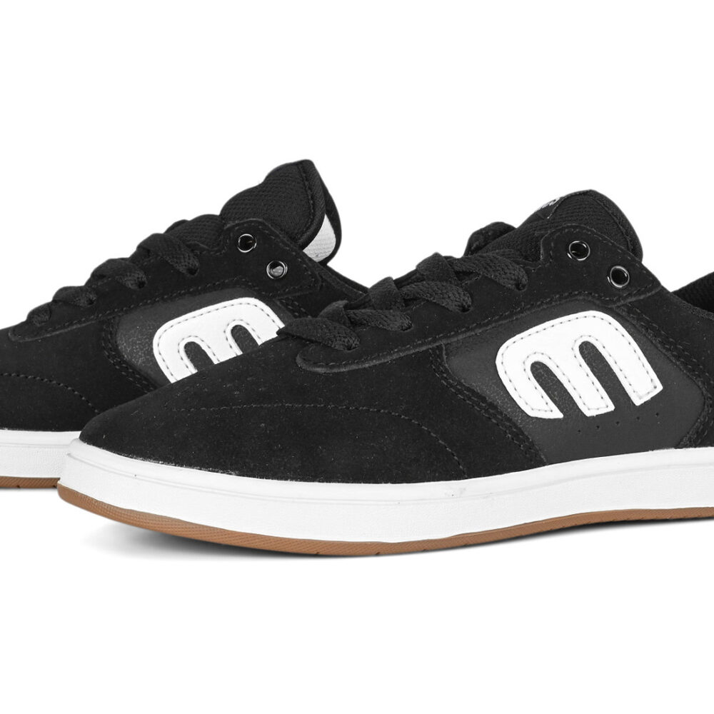 Etnies Windrow (Youth) Skate Shoes - Black/White/Gum