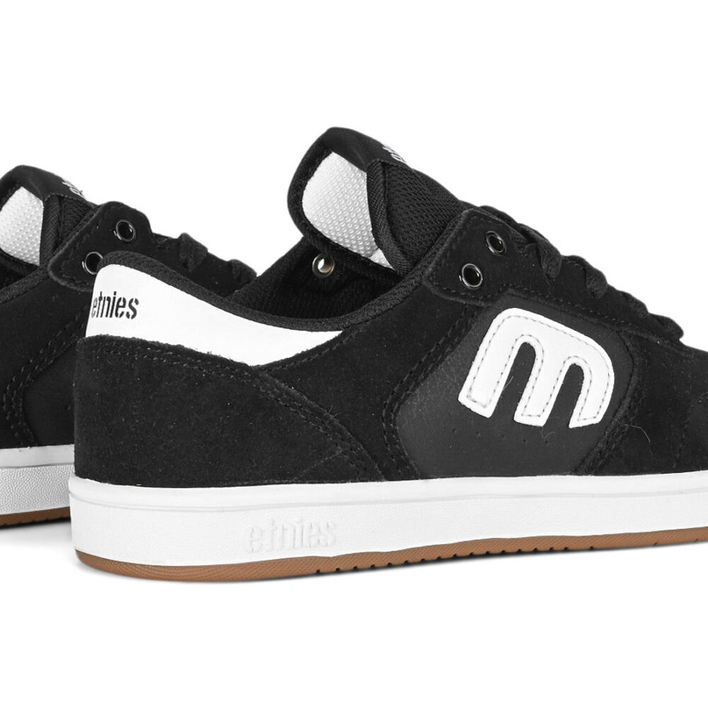 Etnies Windrow (Youth) Skate Shoes - Black/White/Gum