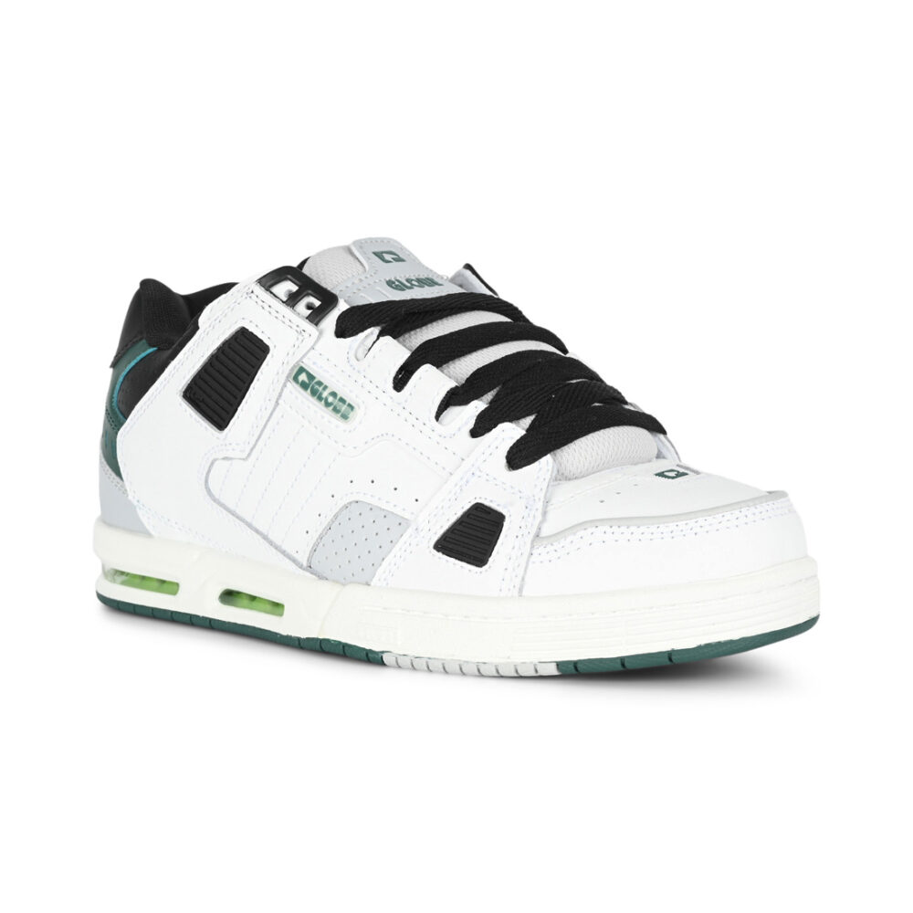 Globe Sabre Skate Shoes - White/Green