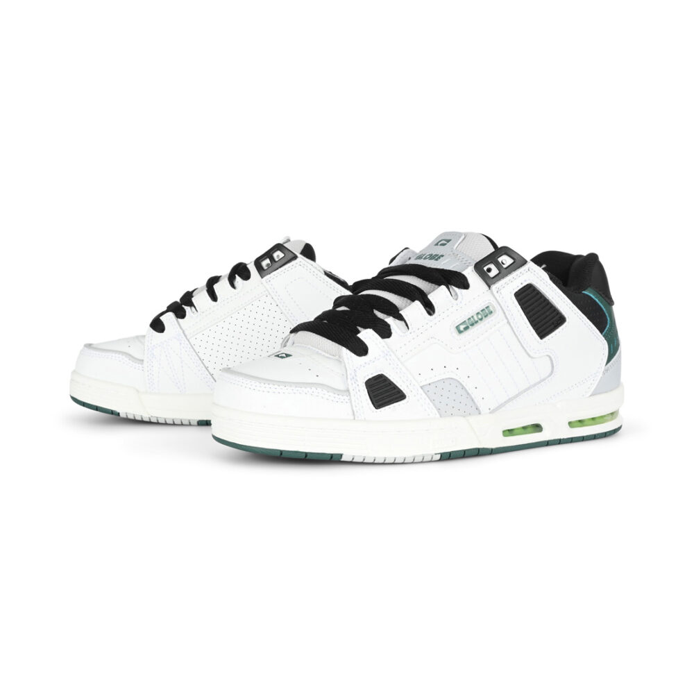 Globe Sabre Skate Shoes - White/Green