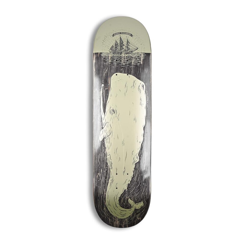 Heathen Moby Rising on Roundhead 8.75" Skateboard Deck - Metallic