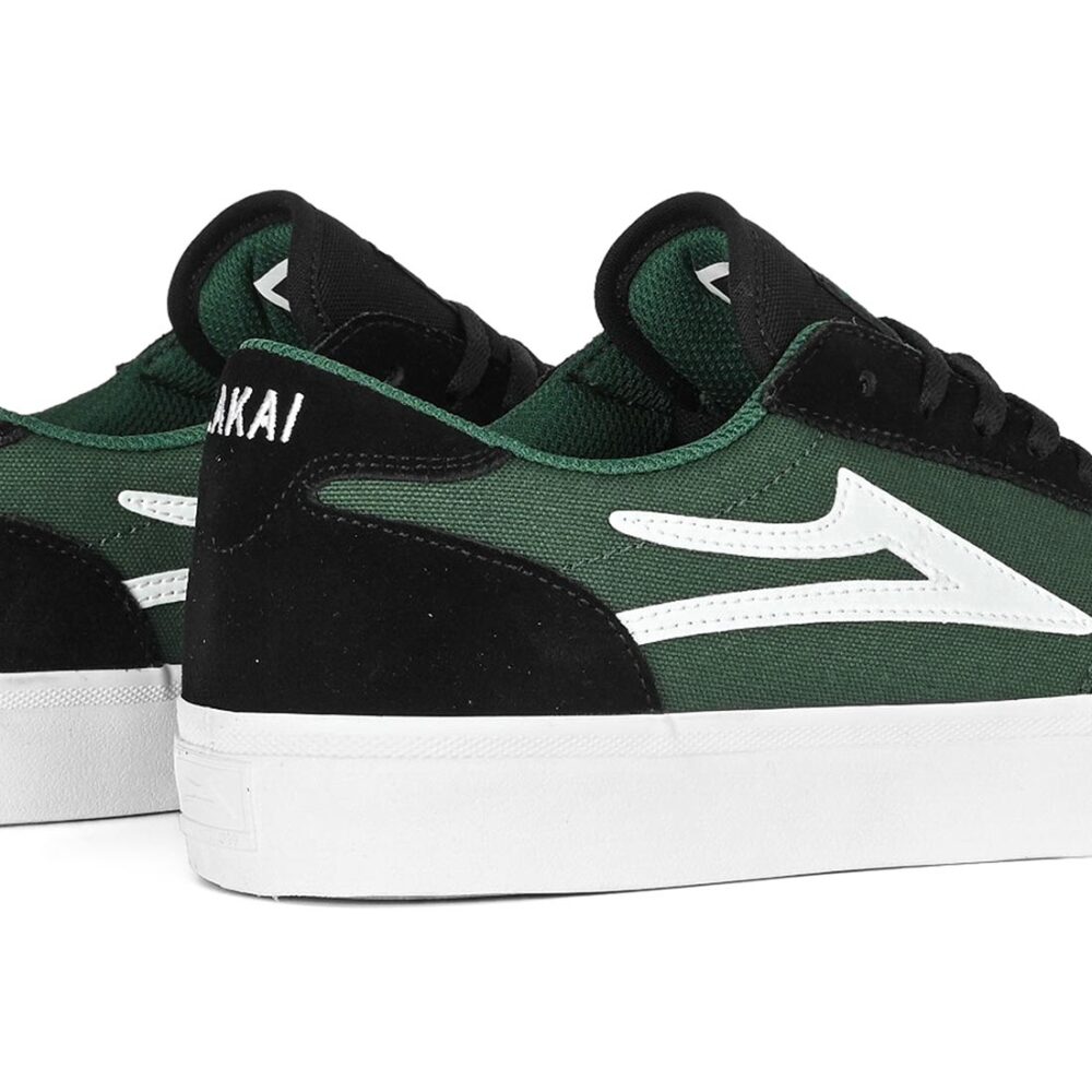 Lakai Manchester Skate Shoes - Black/Pine Green