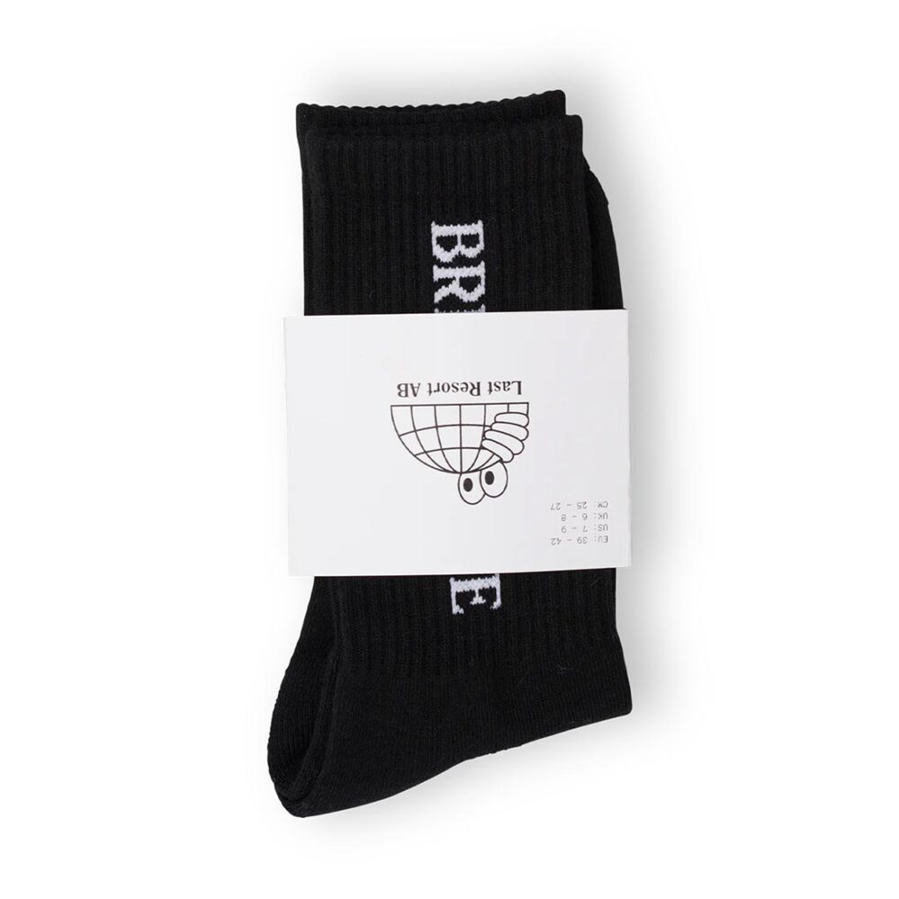 Polar Happy Sad Rib Socks - Heather Grey