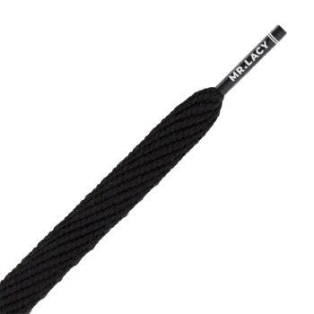 Mr. Lacy Flatties 130cm Shoelaces - Black