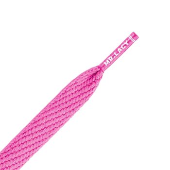 Mr. Lacy Flatties 130cm Shoelaces - Lipstick Pink