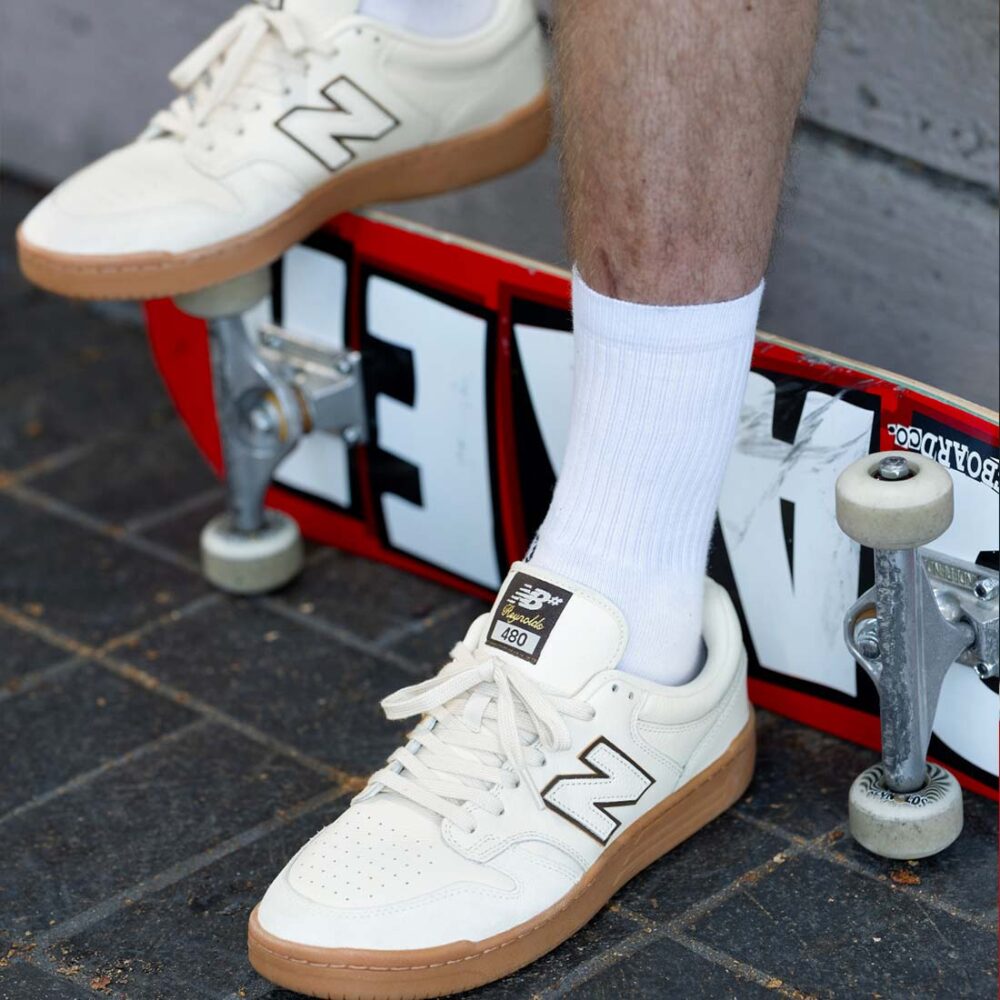 New Balance Numeric Andrew Reynolds 480 Skate Shoes - Sea Salt/Brown