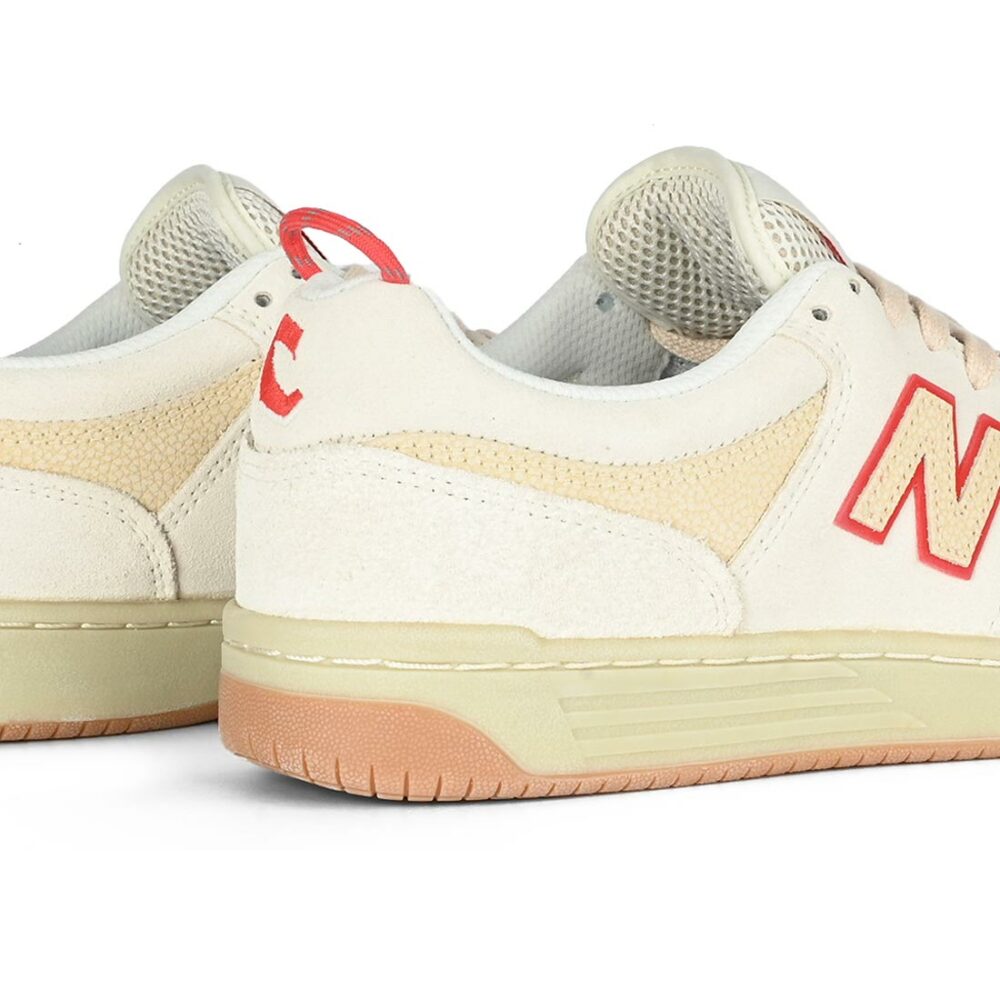 New Balance Numeric x Chocolate 480 Skate Shoes - Sea Salt/Red