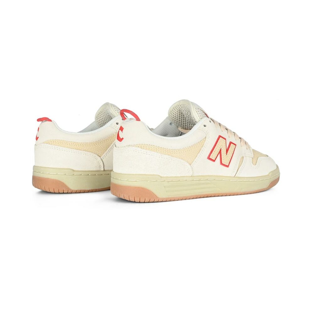 New Balance Numeric x Chocolate 480 Skate Shoes - Sea Salt/Red