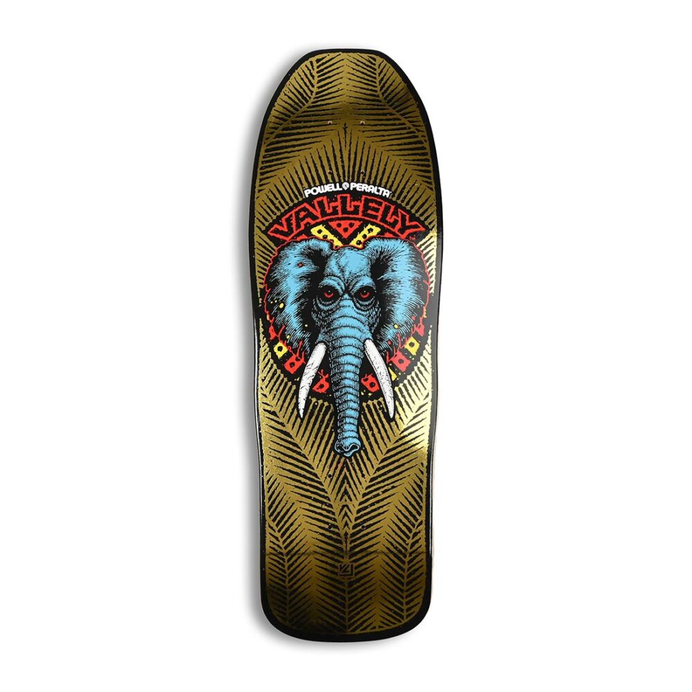 Powell Peralta Vallely Elephant 10" Reissue Skateboard Deck - Gold Foil