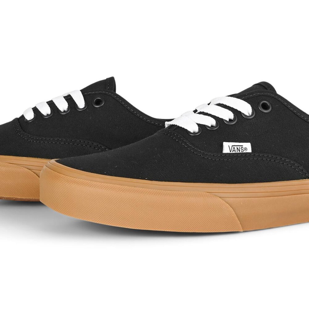 Vans Classic Authentic Skate Shoes - Black/Gum