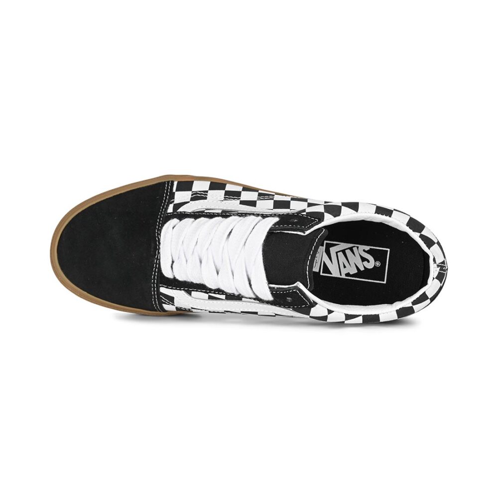 Vans Classic Old Skool Skate Shoes - Fat Lace Checker Black