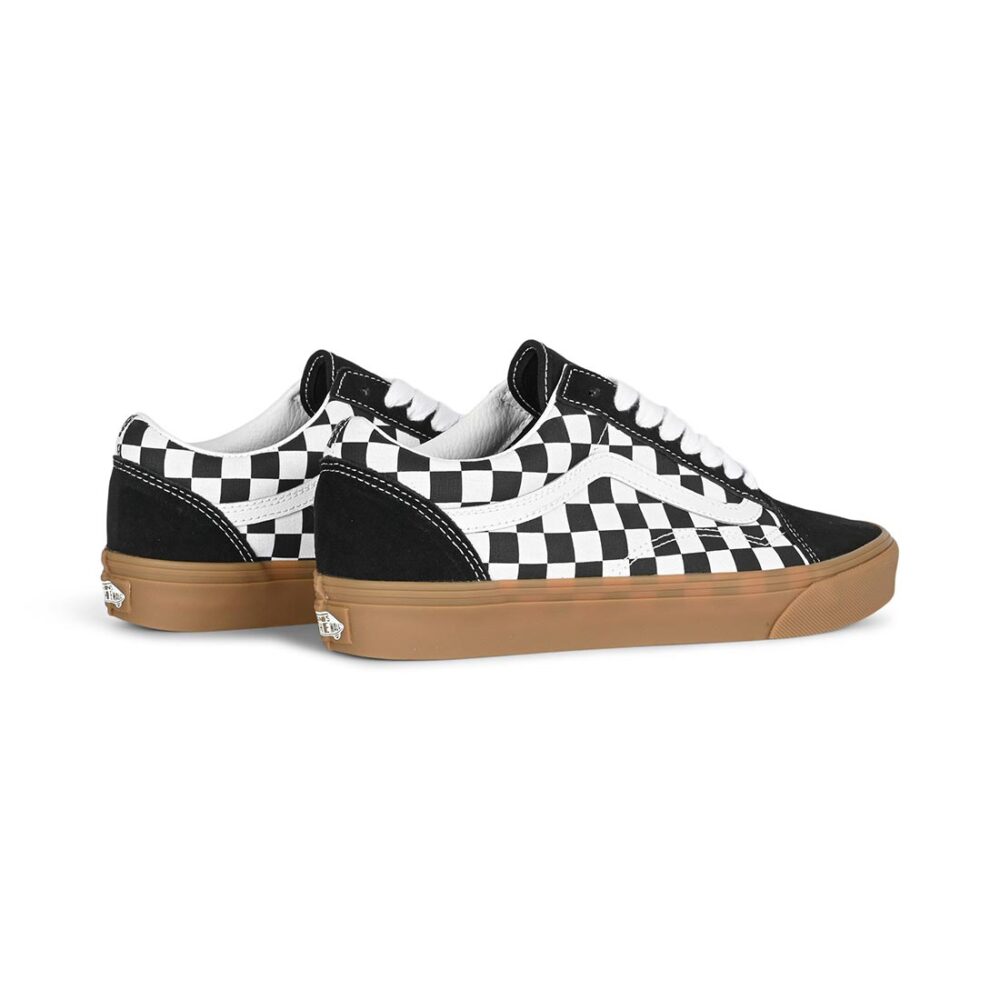Vans Classic Old Skool Skate Shoes - Fat Lace Checker Black