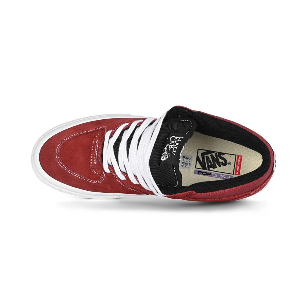 Vans Half Cab Skate Shoes - Burgundy/White